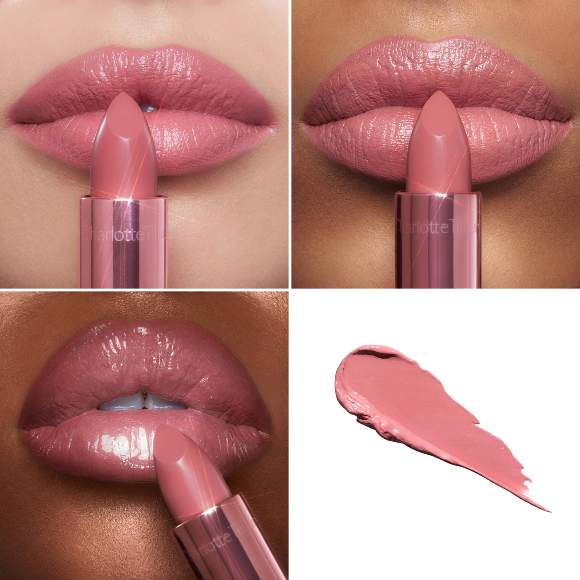 Charlotte Tilbury Icon Baby Lip Duo Kit - Mini K.I.S.S.I.N.G Satin Shimmer Lipstick & Full Size Hall of Fame High Shine Gloss Set - Hydrating Long Lasting Makeup Duo for On-the-Go Glossy Shine - dailyvitalstore
