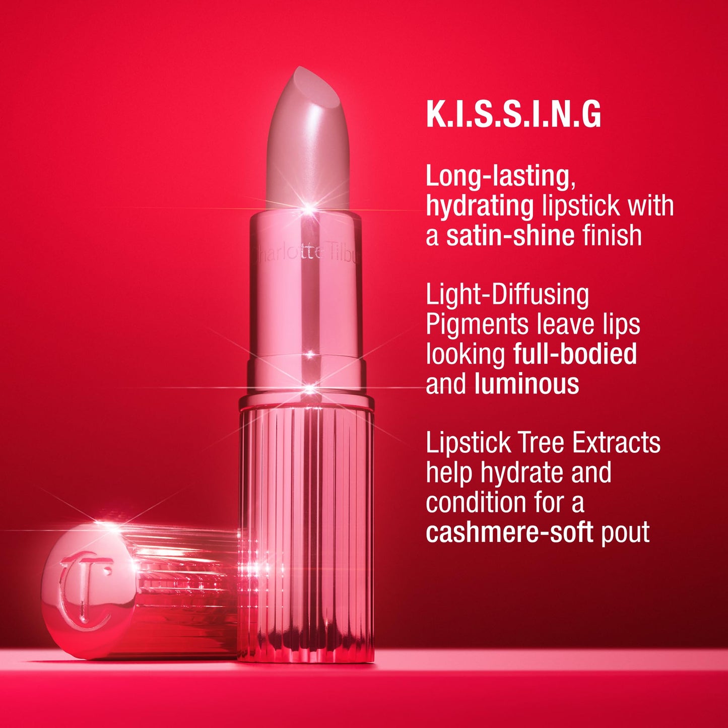 Charlotte Tilbury Icon Baby Lip Duo Kit - Mini K.I.S.S.I.N.G Satin Shimmer Lipstick & Full Size Hall of Fame High Shine Gloss Set - Hydrating Long Lasting Makeup Duo for On-the-Go Glossy Shine - dailyvitalstore