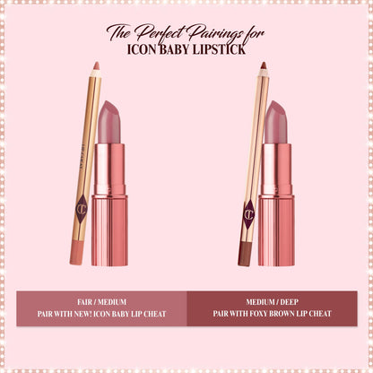 Charlotte Tilbury Lip Cheat Lip Liner Pencil - Gives Lips a Fuller-Looking, Defined Pout - Enriched with Jojoba Oil & Hyaluronic Acid - Waterproof, Smudge-Proof & Transfer-Proof - Foxy Brown - dailyvitalstore