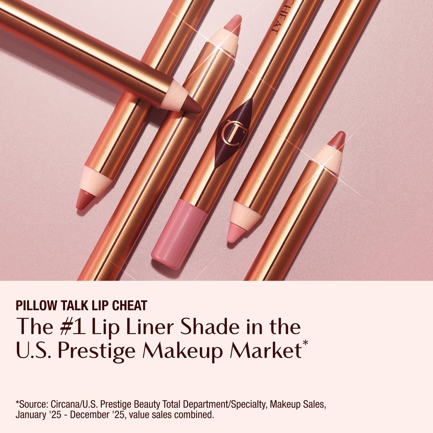 Charlotte Tilbury Lip Cheat Lip Liner Pencil - Gives Lips a Fuller-Looking, Defined Pout - Enriched with Jojoba Oil & Hyaluronic Acid - Waterproof, Smudge-Proof & Transfer-Proof - Pillow Talk Medium - dailyvitalstore