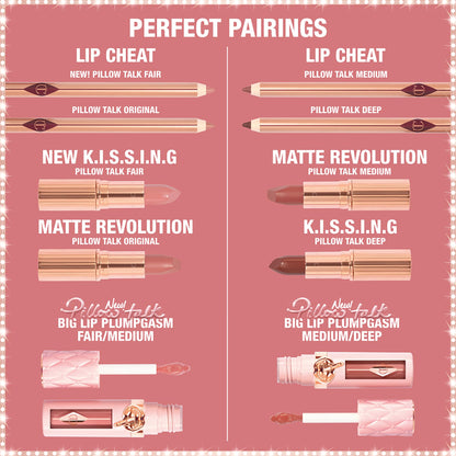 Charlotte Tilbury Pillow Talk Plumpgasm Lip Gloss - Hydrating Lip Plumper with Hyaluronic Acid & Plumpgasm Heat + Ice Technology for Juicy, Glossy Fullness - Fair/Medium - dailyvitalstore