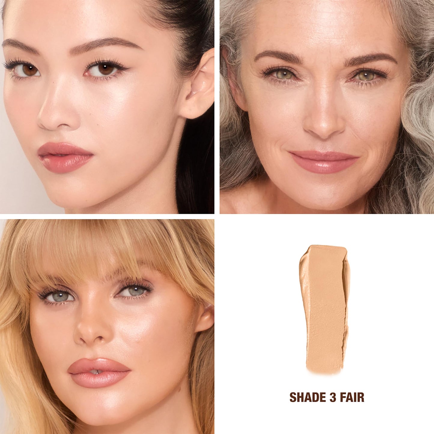 Charlotte Tilbury Unreal Skin Tint & Sheer Glow Hydrating Foundation Stick - Cream Foundation Makeup with Sheer-to-Light Coverage & a Buildable Formula - Blurring, Smoothing & Nourishing - 3 Fair - dailyvitalstore