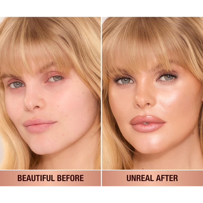 Charlotte Tilbury Unreal Skin Tint & Sheer Glow Hydrating Foundation Stick - Cream Foundation Makeup with Sheer-to-Light Coverage & a Buildable Formula - Blurring, Smoothing & Nourishing - 3 Fair - dailyvitalstore