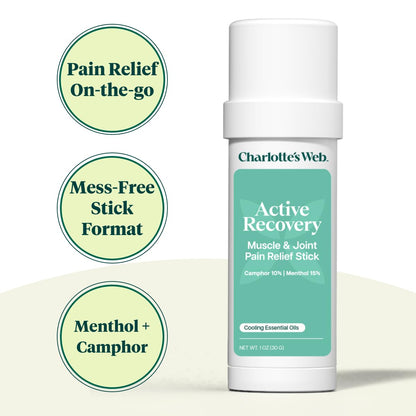 Charlotte's Web Active Recovery Muscle & Joint Pain Relief Stick 1oz - dailyvitalstore