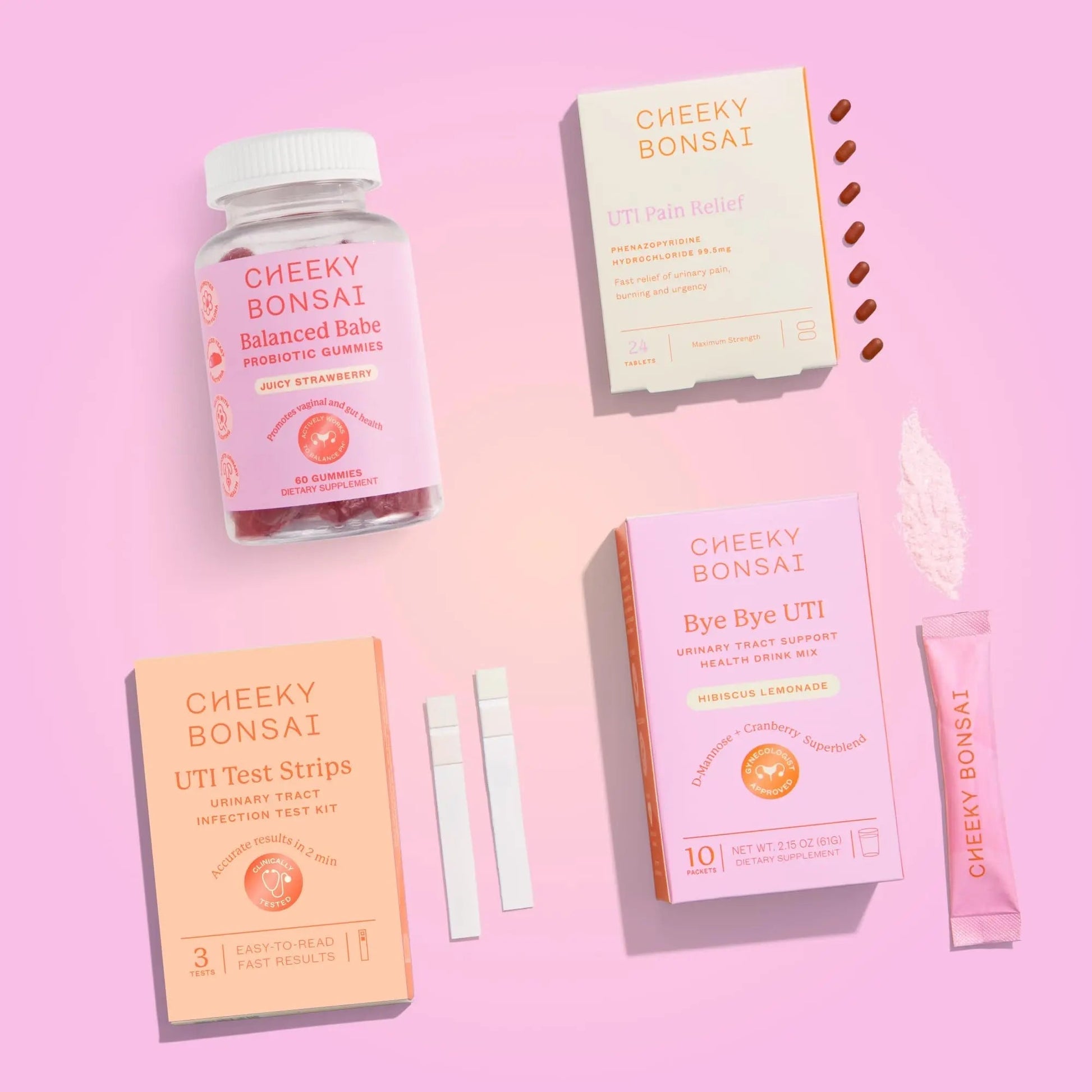 Cheeky Bonsai, Urinary Tract Infection (UTI) Test Strips, Accurate Results in 2 Minutes, Clinically Tested, Same Test Doctors Use, Easy to Read Results, 3 Count - dailyvitalstore