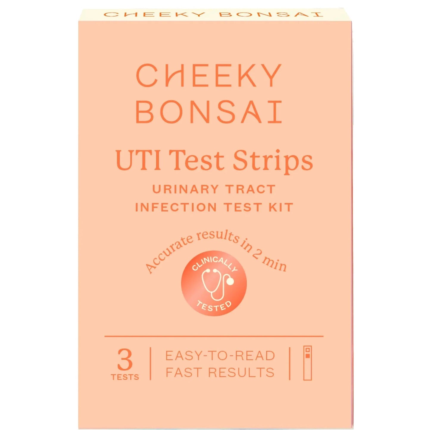 Cheeky Bonsai, Urinary Tract Infection (UTI) Test Strips, Accurate Results in 2 Minutes, Clinically Tested, Same Test Doctors Use, Easy to Read Results, 3 Count - dailyvitalstore