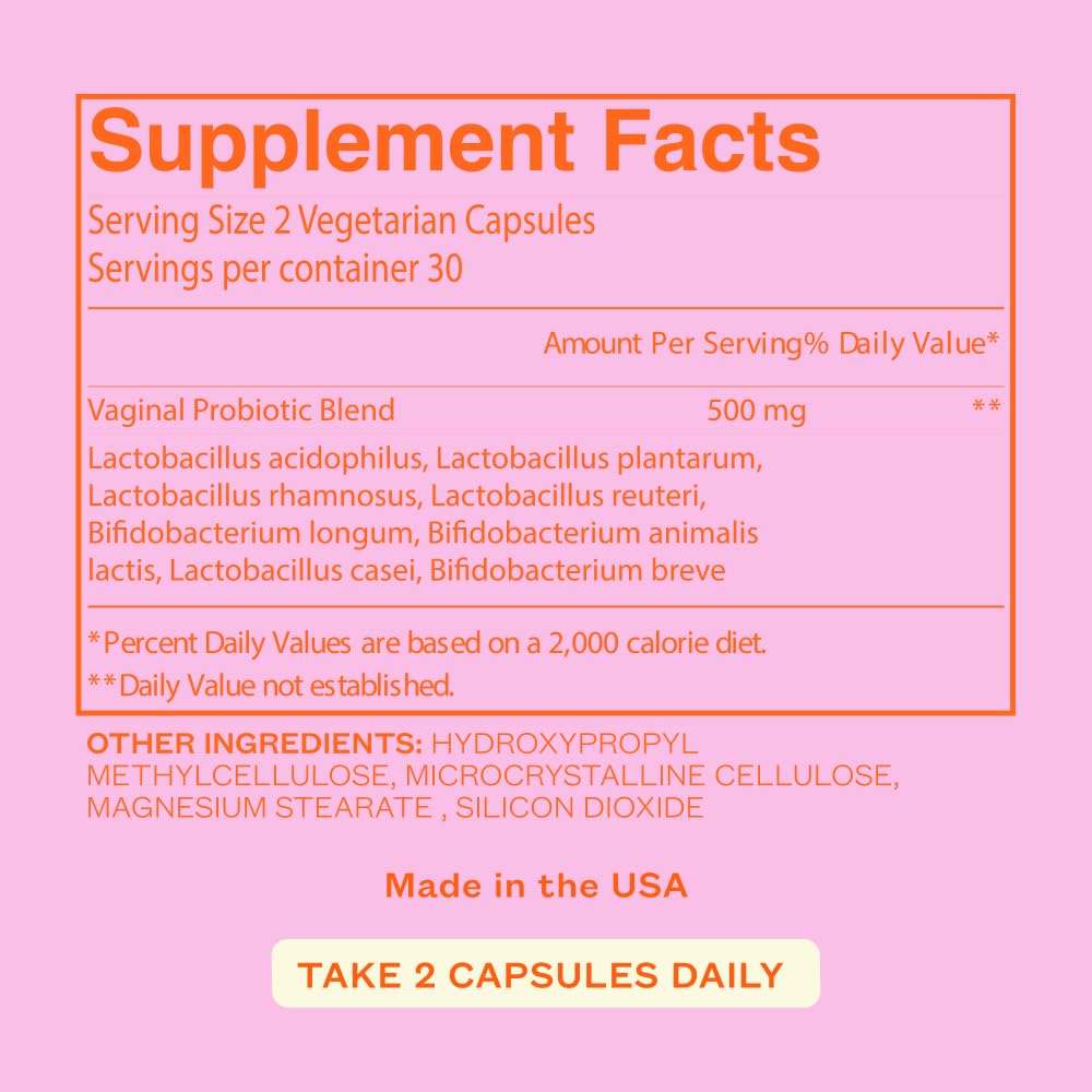 Cheeky Bonsai Vaginal Probiotic for Women pH Balance with Maximum Support 20 Billion CFU Probiotics - 8 Unique Strains for Her - Lactobacillus Blend - 60 Capsules - dailyvitalstore