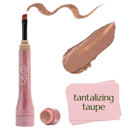 Chella Eyebrow Cream, Tantalizing Taupe - Vegan, Cruelty Free, Paraben Free, Gluten Free Eyebrow Pomade Makeup - Long Wearing, Velvet Consistency, Water Proof - dailyvitalstore
