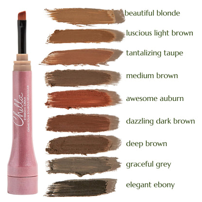 Chella Eyebrow Cream, Tantalizing Taupe - Vegan, Cruelty Free, Paraben Free, Gluten Free Eyebrow Pomade Makeup - Long Wearing, Velvet Consistency, Water Proof - dailyvitalstore