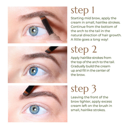 Chella Eyebrow Cream, Tantalizing Taupe - Vegan, Cruelty Free, Paraben Free, Gluten Free Eyebrow Pomade Makeup - Long Wearing, Velvet Consistency, Water Proof - dailyvitalstore