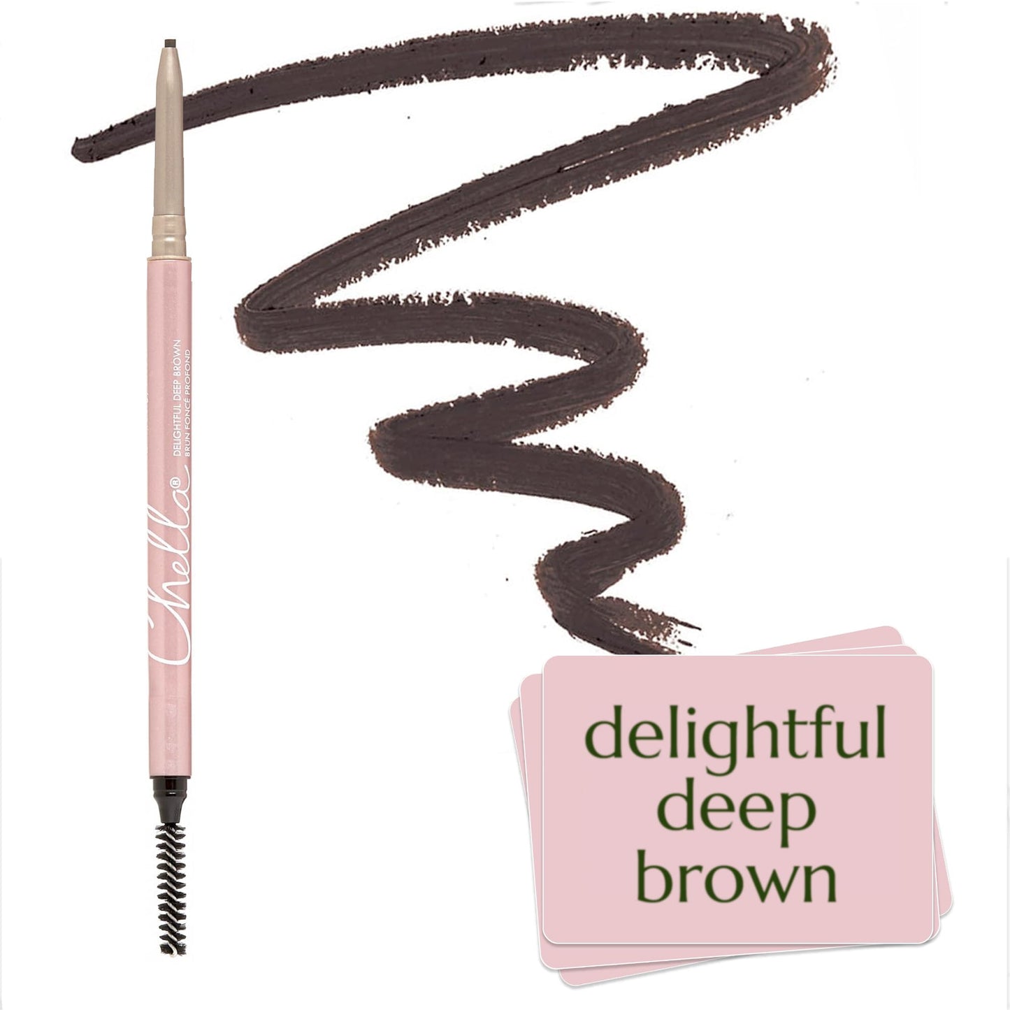 Chella Eyebrow Pencil – Easy-to-Use Brow Definer for Shaping, Filling & Blending – Long-Wear Deep Brown Eyebrow Pencils for Women with Precise Tip (Deep Brown) - dailyvitalstore
