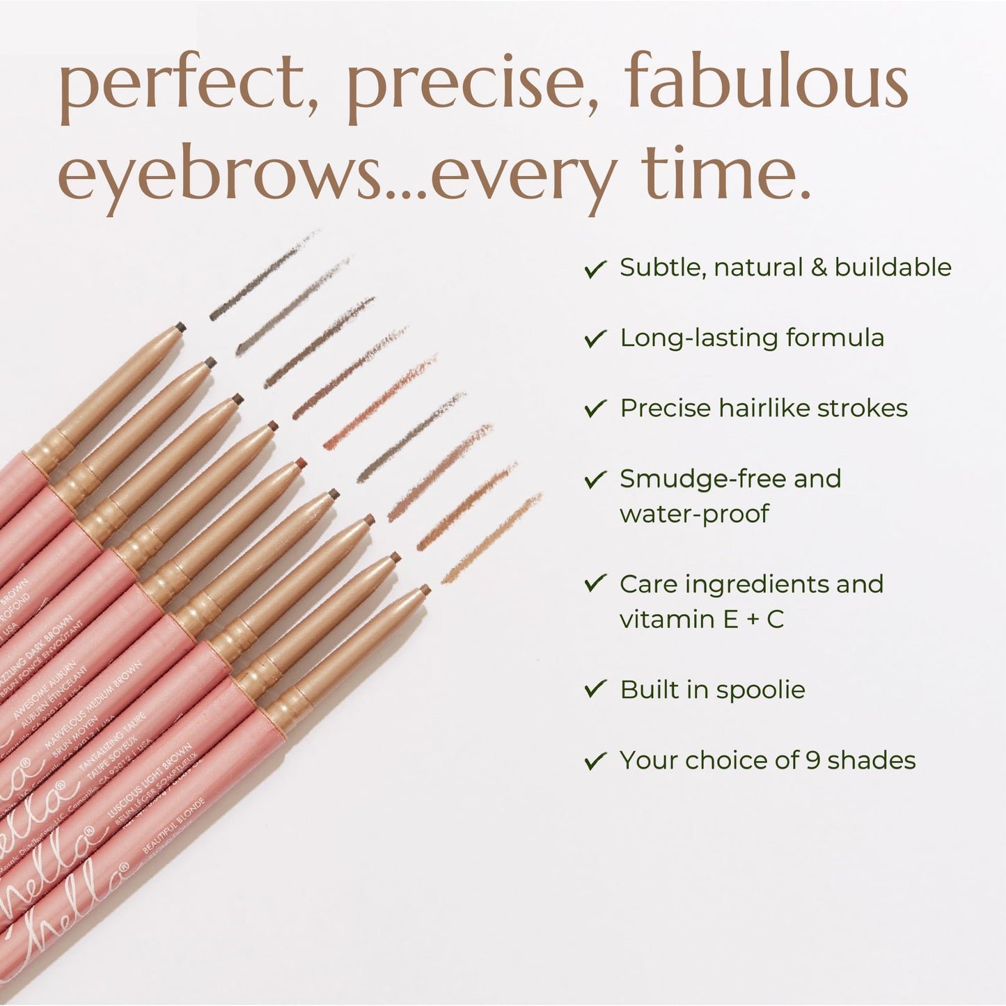 Chella Eyebrow Pencil – Easy-to-Use Brow Definer for Shaping, Filling & Blending – Long-Wear Light brown Eyebrow Pencils for Women with Precise Tip (Light Brown) - dailyvitalstore