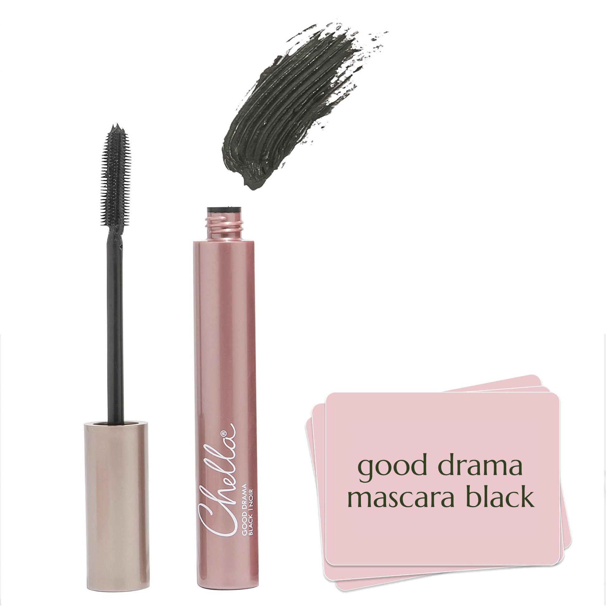 Chella Good Drama Vegan Mascara, 0.33 Fl. Oz (Black) - dailyvitalstore