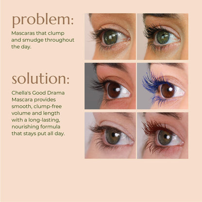 Chella Good Drama Vegan Mascara, 0.33 Fl. Oz (Black) - dailyvitalstore