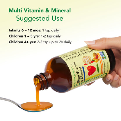 CHILDLIFE ESSENTIALS Kids Multivitamin & Mineral - Kids Vitamins, Liquid Multivitamin for Kids, Toddler Multivitamins, Liquid Vitamins, Baby Multivitamin - Natural Orange & Mango, 8 Fl Oz (Pack of 2) - dailyvitalstore