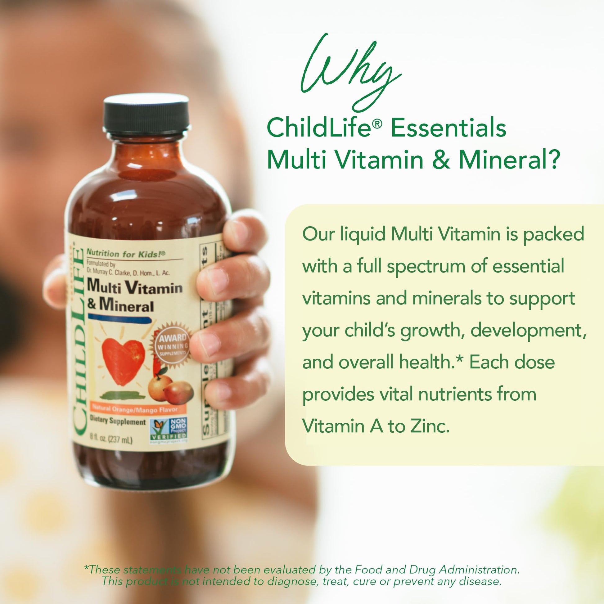 CHILDLIFE ESSENTIALS Kids Multivitamin & Mineral - Kids Vitamins, Liquid Multivitamin for Kids, Toddler Multivitamins, Liquid Vitamins, Baby Multivitamin - Natural Orange & Mango, 8 Fl Oz (Pack of 2) - dailyvitalstore