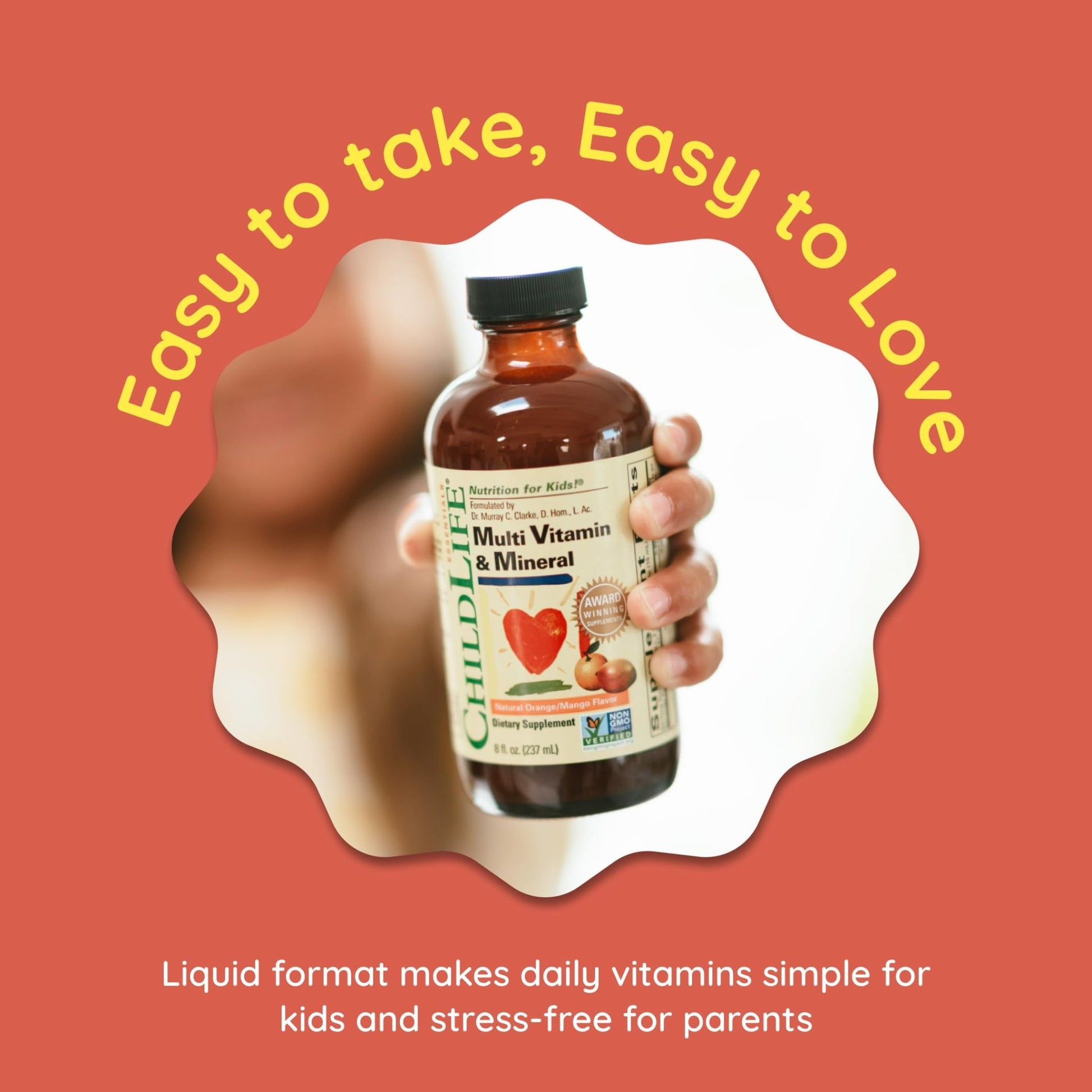 CHILDLIFE ESSENTIALS Kids Multivitamin & Mineral - Kids Vitamins, Liquid Multivitamin for Kids, Toddler Multivitamins, Liquid Vitamins, Baby Multivitamin - Natural Orange & Mango, 8 Fl Oz (Pack of 1) - dailyvitalstore