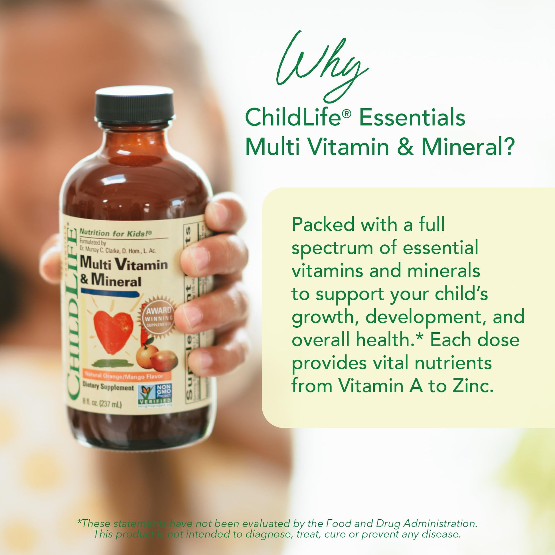 CHILDLIFE ESSENTIALS Kids Multivitamin & Mineral - Kids Vitamins, Liquid Multivitamin for Kids, Toddler Multivitamins, Liquid Vitamins, Baby Multivitamin - Natural Orange & Mango, 8 Fl Oz (Pack of 4) - dailyvitalstore
