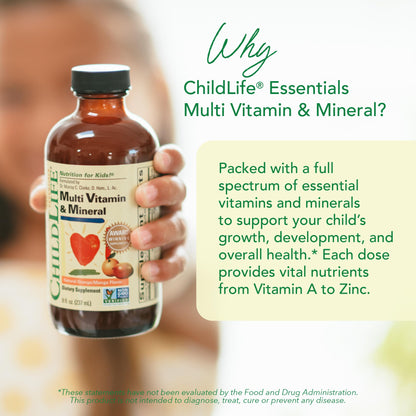 CHILDLIFE ESSENTIALS Kids Multivitamin & Mineral - Kids Vitamins, Liquid Multivitamin for Kids, Toddler Multivitamins, Liquid Vitamins, Baby Multivitamin - Natural Orange & Mango, 8 Fl Oz (Pack of 4) - dailyvitalstore