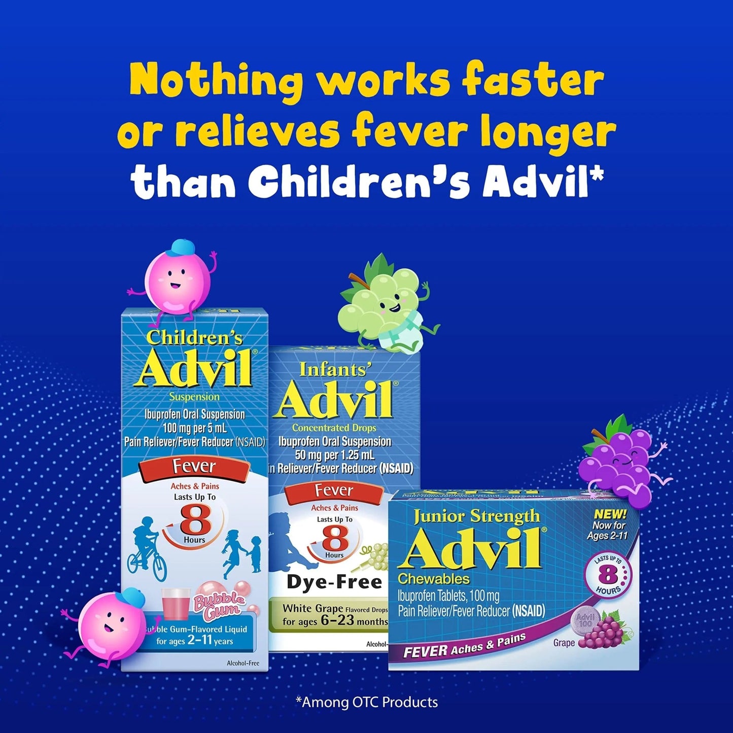 Children's Advil Pain Reliever and Fever Reducer, Dye Free and Sugar Free Ibuprofen Oral Suspension, Berry Flavored - 4 Fl Oz - dailyvitalstore