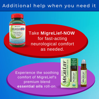 Children's MigreLief® - Triple Therapy with Puracol™ - Nutritional Support for Pediatric Migraine Sufferers - 60 Caplets/1 Month Supply - dailyvitalstore