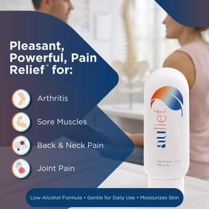 China-Gel Aulief Pain Relief Cream Arthritis & Muscle Rub for Sore Muscles & Joint Pain, Neck, Knee & Back Aches, Premium Mint Green Topical Gel, 8 oz Jar - dailyvitalstore