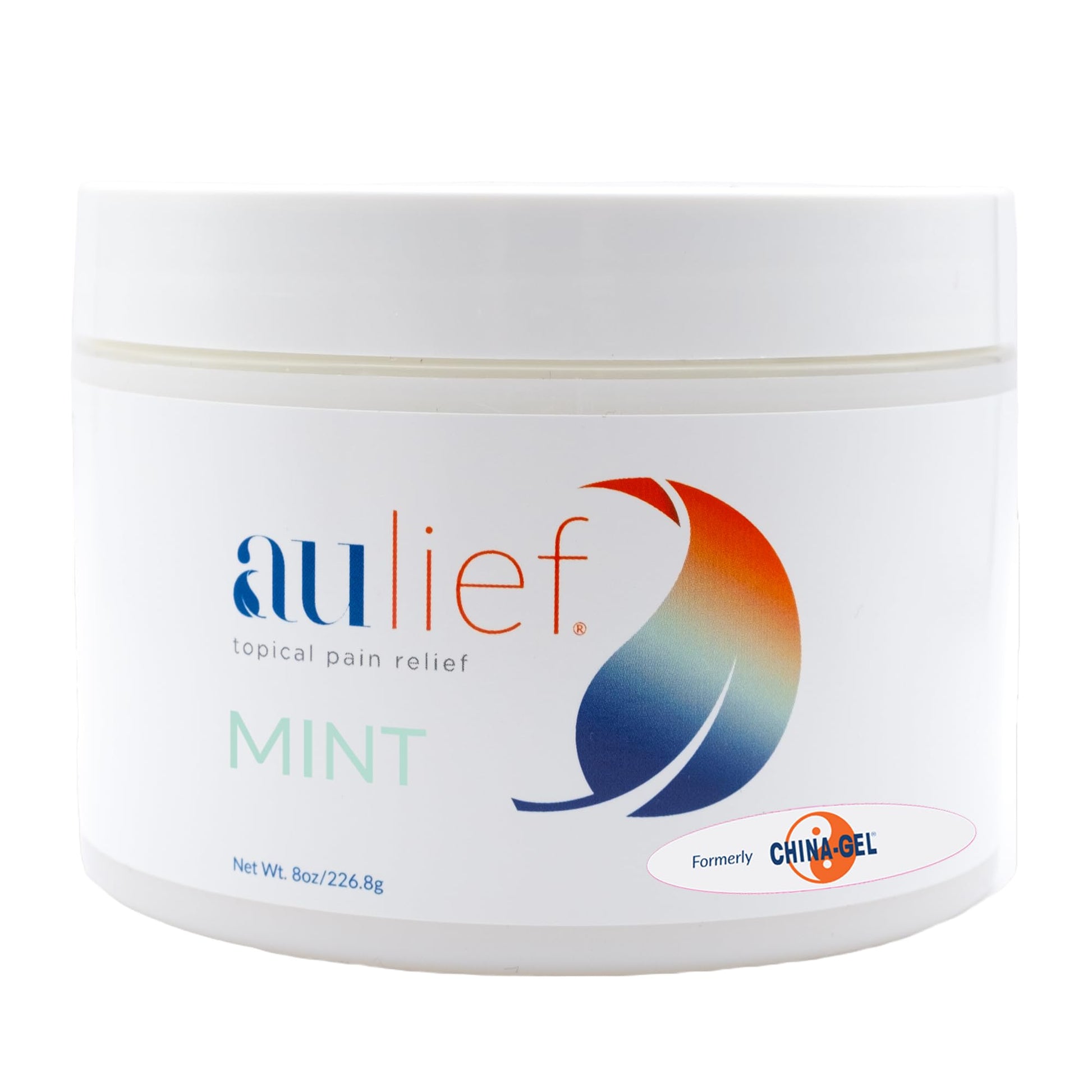 China-Gel Aulief Pain Relief Cream Arthritis & Muscle Rub for Sore Muscles & Joint Pain, Neck, Knee & Back Aches, Premium Mint Green Topical Gel, 8 oz Jar - dailyvitalstore
