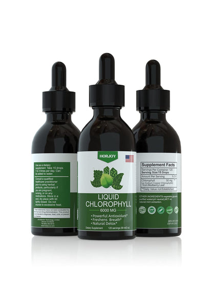 Chlorophyll Liquid Drops - 100% Natural Energy Booster and Immune Support - Internal Deodorant and Detox - Altitude Sickness Relief - Fast Absorption - dailyvitalstore