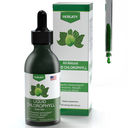 Chlorophyll Liquid Drops - 100% Natural Energy Booster and Immune Support - Internal Deodorant and Detox - Altitude Sickness Relief - Fast Absorption - dailyvitalstore