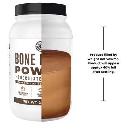 Chocolate Bone Broth Protein Powder - 100% Grass Fed Beef Bone Broth with 16g Protein & 13g Collagen per Serving - Great for Shakes & Hot Chocolate - Keto Friendly Low Carb - dailyvitalstore