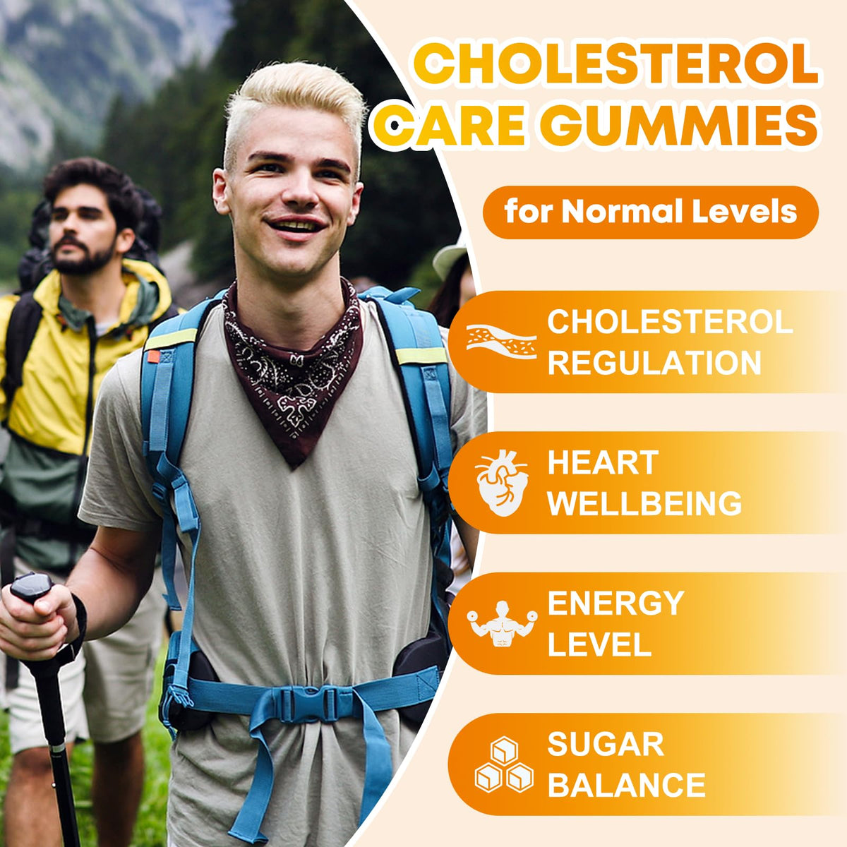 Cholesterol Supplements with 1200mg Plant Sterols & Stanols, Guggul, Bergamot, Red Yeast Rice, Cholesterol Complex Gummies Support Healthy Cholesterol Levels, Pineapple Flavor, 60 Counts - dailyvitalstore