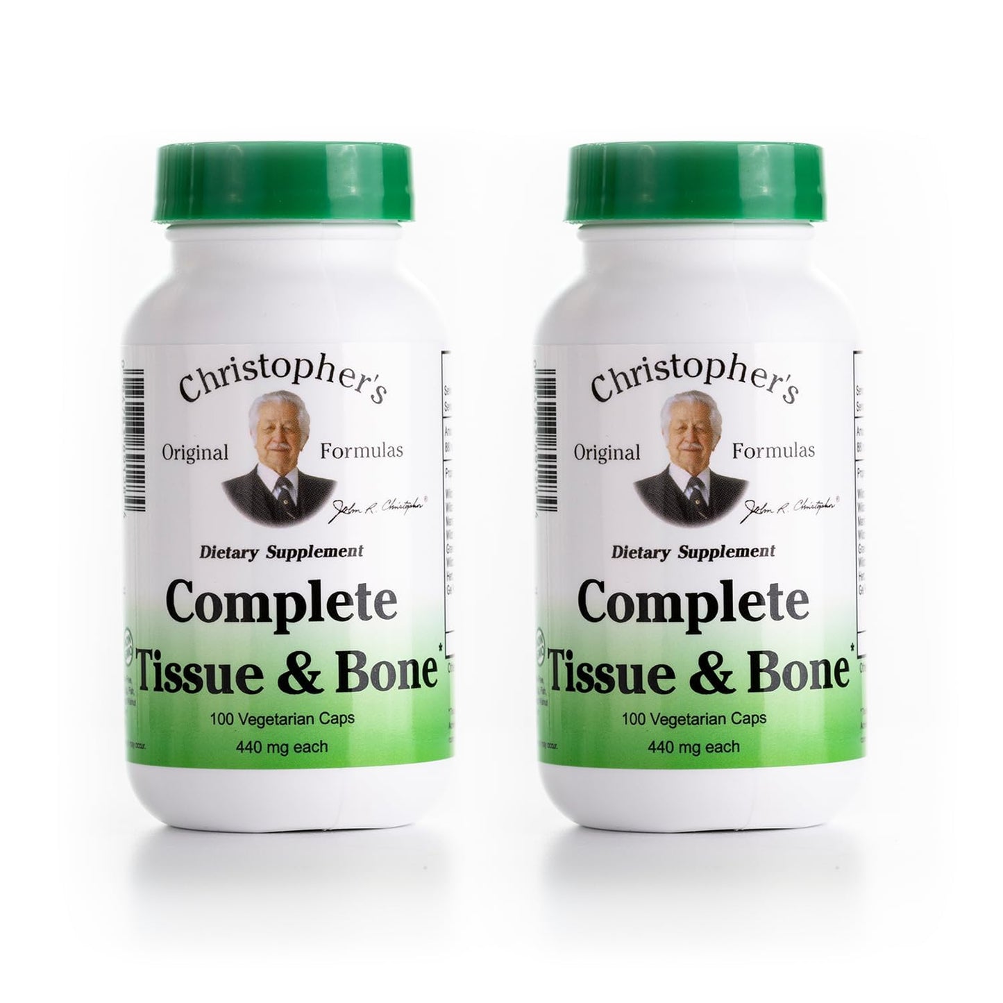Christopher's Original Formulas Complete Tissue & Bone Formula – 100 VCaps | Herbal Support for Bones & Connective Tissue - Pack of 2 - dailyvitalstore