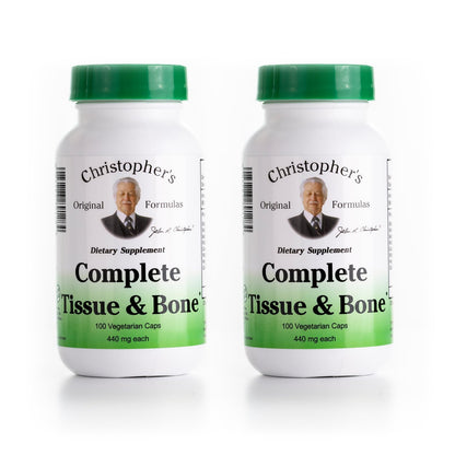 Christopher's Original Formulas Complete Tissue & Bone Formula – 100 VCaps | Herbal Support for Bones & Connective Tissue - Pack of 2 - dailyvitalstore