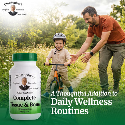 Christopher's Original Formulas Complete Tissue & Bone Formula – 100 VCaps | Herbal Support for Bones & Connective Tissue - Pack of 2 - dailyvitalstore