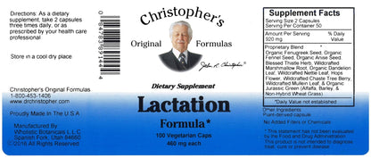 Christopher's Original Formulas Lactation Formula, 100 Capsules (Pack of 2) - dailyvitalstore