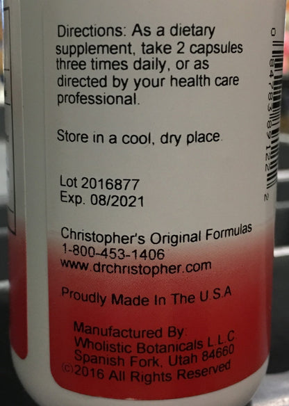 Christopher's Original Formulas Male Urinary Tract Support Supplement – Kidney & Prostate Health – 100 Capsules - dailyvitalstore