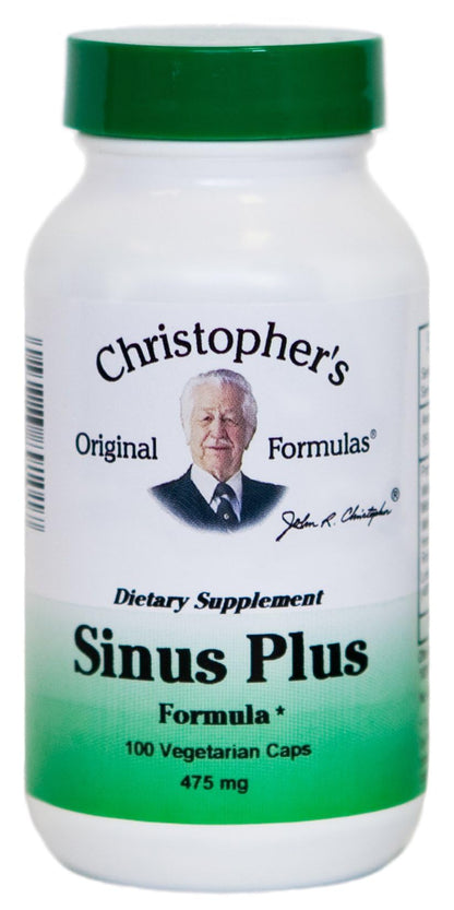 Christopher's Original Formulas Sinus Plus, Sinus Support Capsules, Whole Herb Synergistic Blend, 100 Count - dailyvitalstore