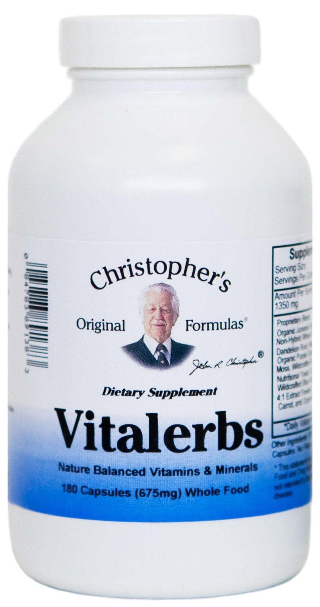 Christopher's Original Formulas Vitalerbs, Nutrient-Rich Herbal Supplement, 180 Veg Caps - dailyvitalstore