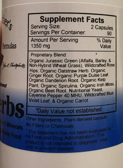 Christopher's Original Formulas Vitalerbs, Nutrient-Rich Herbal Supplement, 180 Veg Caps - dailyvitalstore