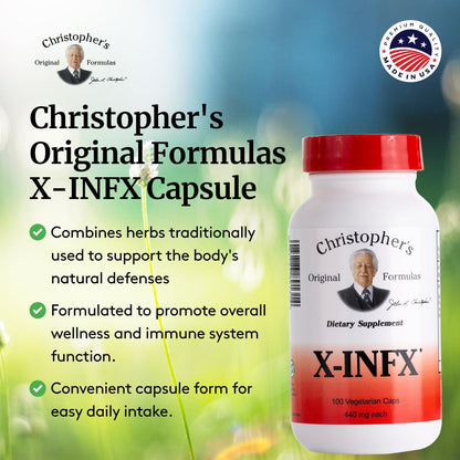 Christopher's Original Formulas X-INFX Formula, Natural Immune Support, 100 Caps - dailyvitalstore