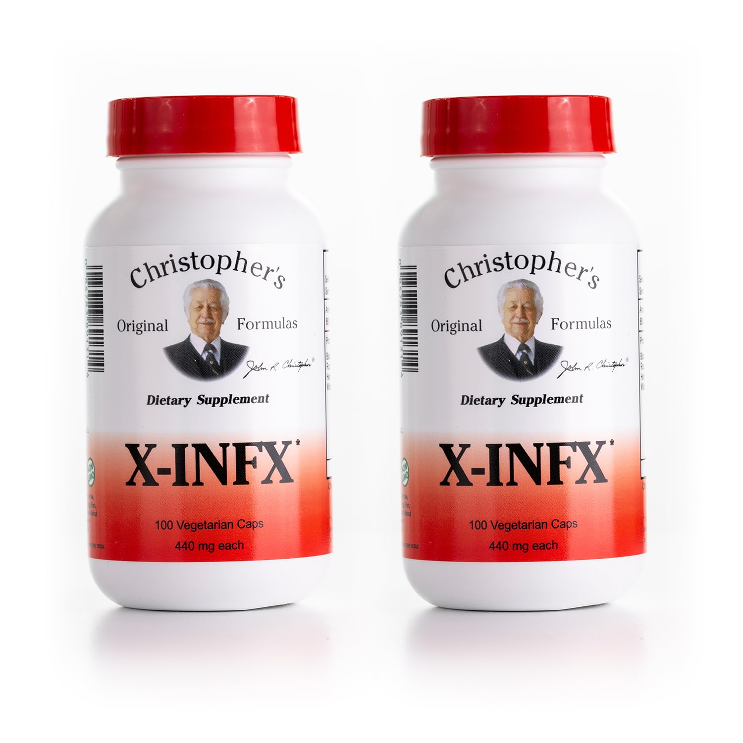 Christopher's Original Formulas X-INFX Formula, Natural Immune Support, 2 Pack, 100 Caps Each - dailyvitalstore