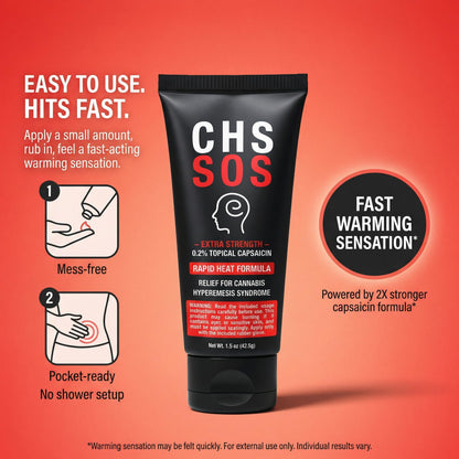 CHS SOS Warming Relief Cream – High Potency Capsaicin Topical for Abdominal & Muscle Discomfort – Soothing Warming Sensation for Targeted Comfort – Fast-Acting, Non-Greasy Formula – 1.5 oz x 2pack - dailyvitalstore