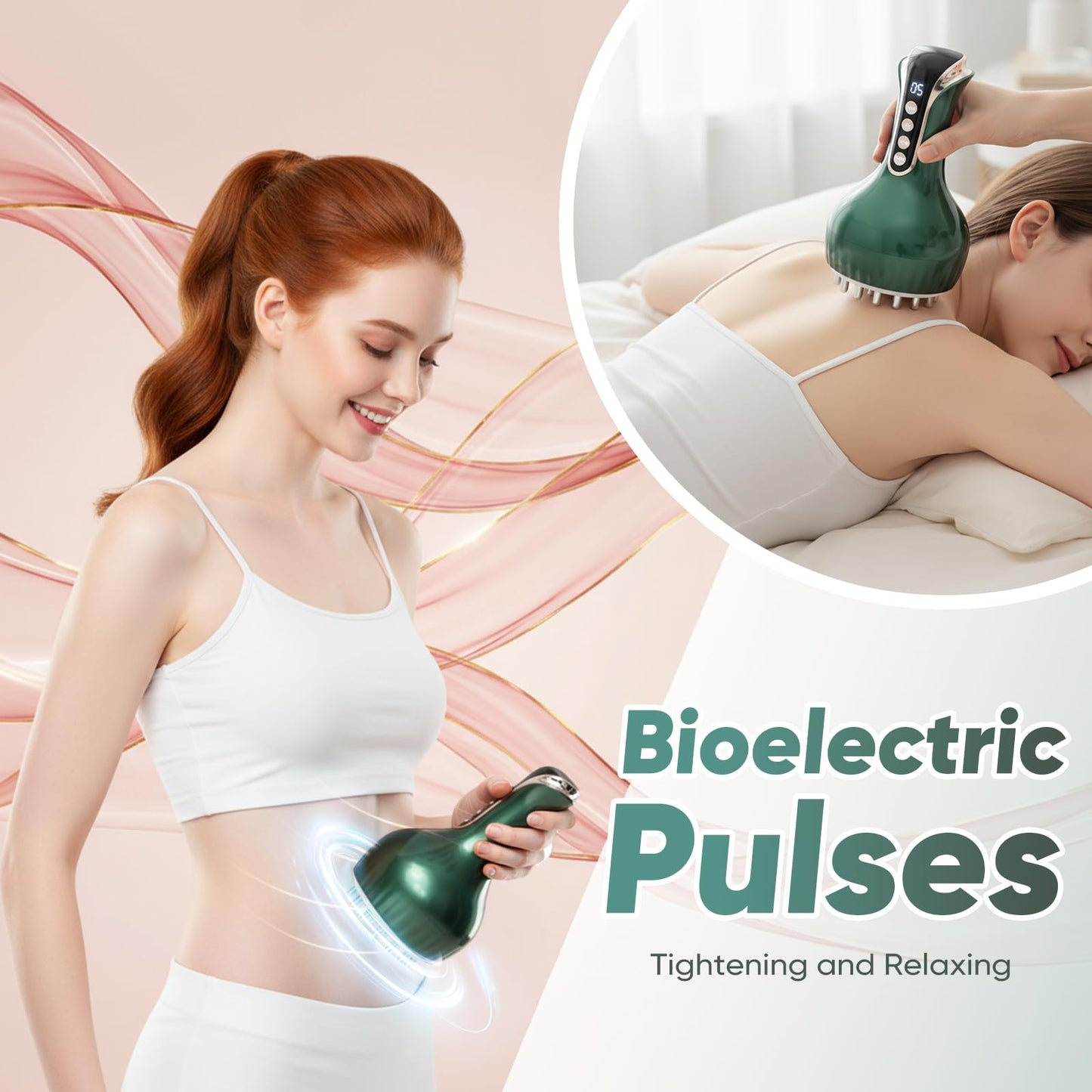 chufa Lymphatic Drainage Massager – 3-in-1 Microcurrent, Heat & Vibration Cellulite Massager for Legs/Arms/Belly, 35-Speed Adjustable, Rechargeable & Portable - dailyvitalstore