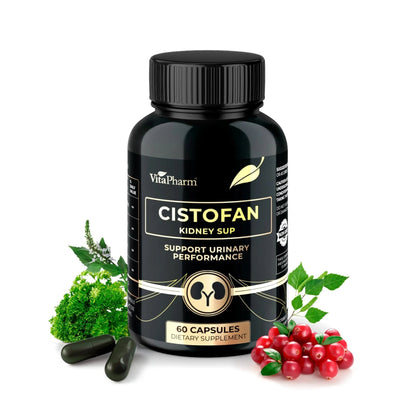 CISTOFAN Kidney Support Supplement – Herbal Formula with Java Tea, Birch Leaf, Parsley & Cranberry – Supports Urinary Tract & Kidney Function – Natural Diuresis – 60 Capsules – Non-GMO – Made in EU - dailyvitalstore