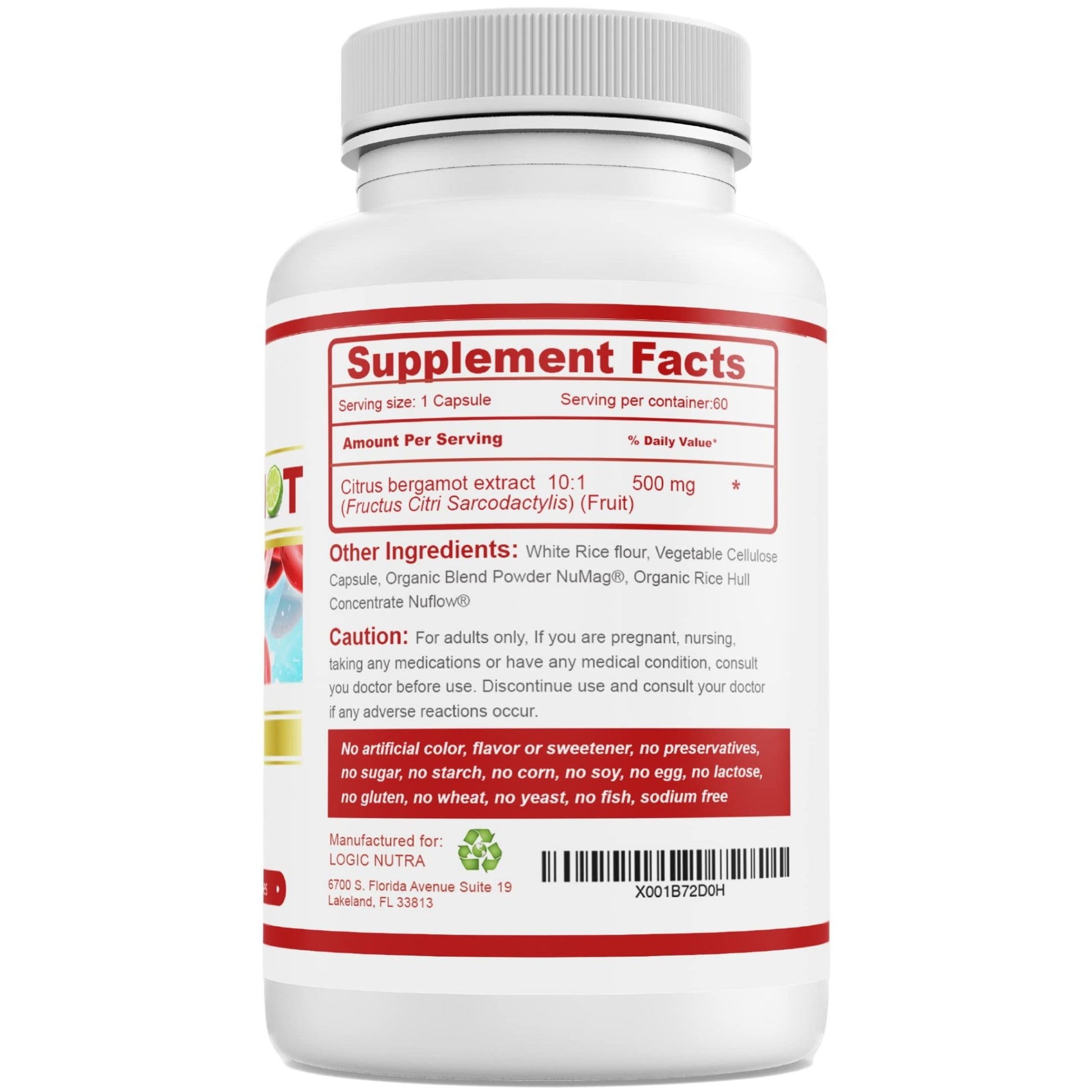 Citrus Bergamot Supplement for High Cholesterol – 1000mg Citrus Bergamot Extract 10:1 (2 Caps) – Organic, Non-GMO, Patented Clinical Grade Bergamot Blend for Heart Health – 60 Capsules - dailyvitalstore