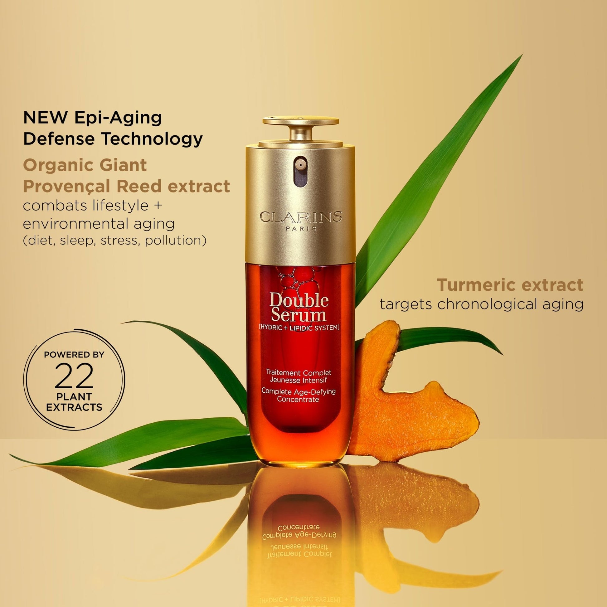 Clarins DOUBLE SERUM | Anti Aging Face Serum | Visibly Firms, Smoothes, Boosts Radiance, and Refines Pores | 24H Hydration | All Skin Types, 1 Fl Oz - dailyvitalstore