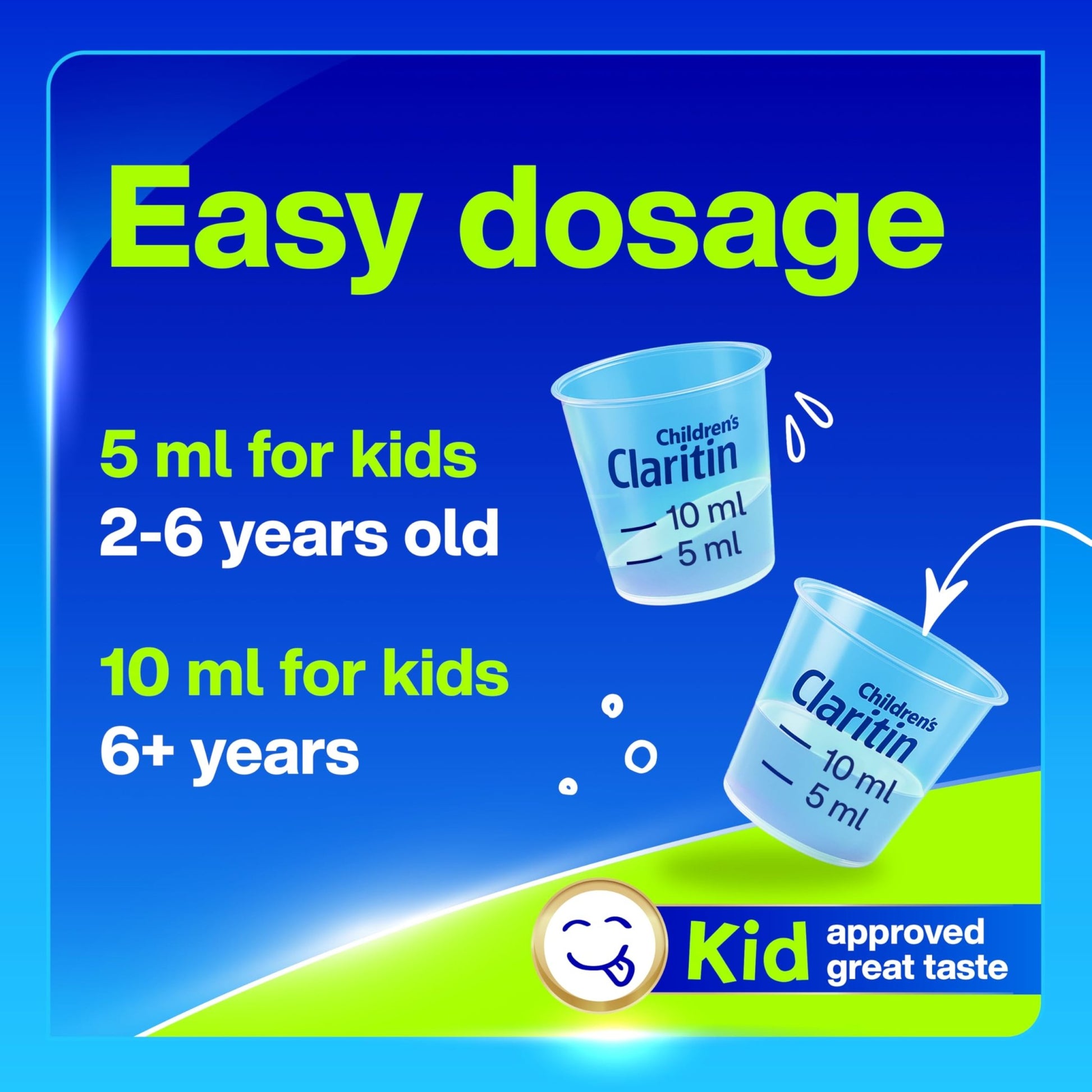 Claritin Children's Allergy Medicine, 24-Hour Non-Drowsy Loratadine 5mg, Antihistamine Liquid for Kids Aged 2 Years and Older, Grape Flavored, Dye-free, 8 fl oz. - dailyvitalstore
