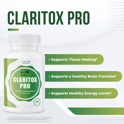 Claritox – Daily Wellness Supplement with Zinc, Chromium, Alpha Lipoic Acid, Green Tea Extract, Resveratrol & Botanical Blend – Non-GMO, Stimulant-Free Formula – 60 Caps, 30 Servings, 1 Month Supply - dailyvitalstore