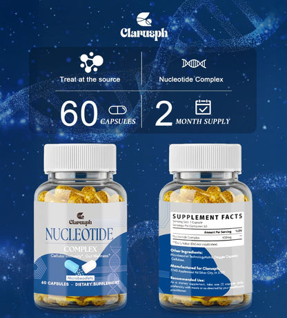 Clarusph Immunity* Supplement, Immune* Nucleotide Complex Blend 400mg Including AMP, CMP, GMP, UMP, Nucleo Immune*, 120 Capsules - dailyvitalstore