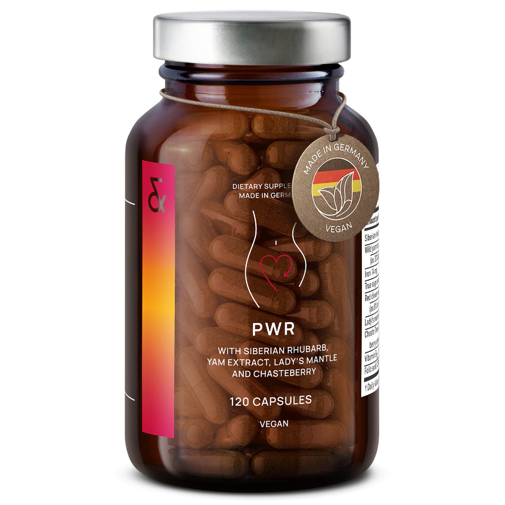 CLAV® Natural Hormone Balance for Women - PMS Relief with Siberian Rhubarb, Wild Yam & Vitex Berry - Vegan Menstrual Regulator Supplement - 120 Capsules - dailyvitalstore